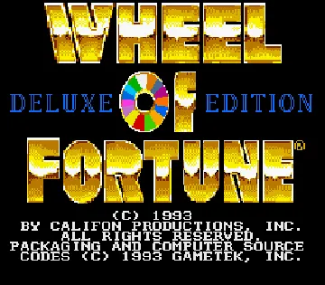 Wheel of Fortune - Deluxe Edition (USA) screen shot title